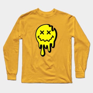 ACID SMILEY (MELTING) #6 (DEEP SHADOW) Long Sleeve T-Shirt